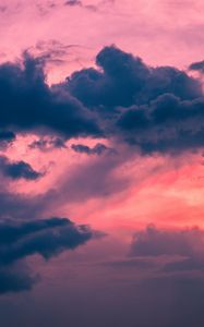 Preview wallpaper clouds, evening, sunset, sky, pink