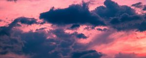 Preview wallpaper clouds, evening, sunset, sky, pink