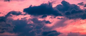Preview wallpaper clouds, evening, sunset, sky, pink