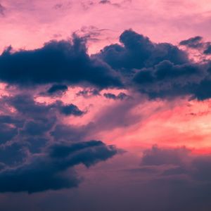 Preview wallpaper clouds, evening, sunset, sky, pink