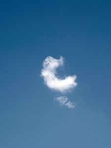 Preview wallpaper clouds, figure, sky