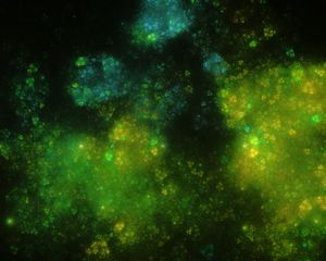 Preview wallpaper clouds, glare, green, abstraction