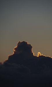 Preview wallpaper clouds, glow, backlight, shadow, sunset