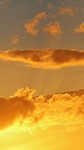 Preview wallpaper clouds, golden, sunset, sky