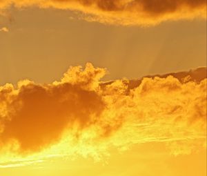 Preview wallpaper clouds, golden, sunset, sky