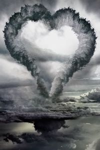 Preview wallpaper clouds, heart, form