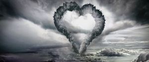 Preview wallpaper clouds, heart, form