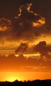 Preview wallpaper clouds, horizon, sunset, sky, cloudy