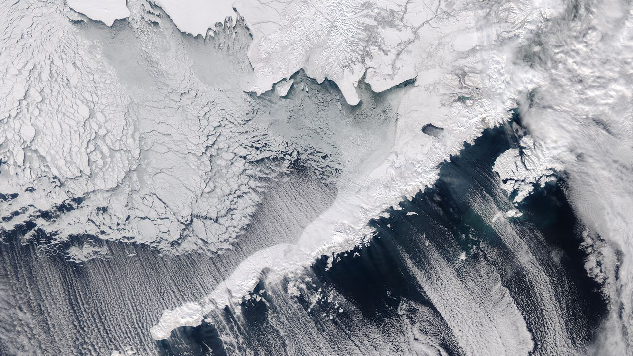 Wallpaper clouds, islands, aerial view