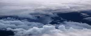 Preview wallpaper clouds, lake, aerial view, height, overview