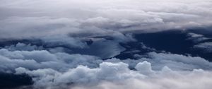 Preview wallpaper clouds, lake, aerial view, height, overview