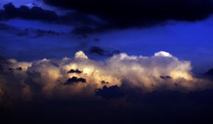 Preview wallpaper clouds, layers, colors, dark blue, white, black