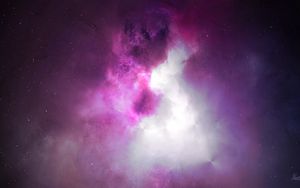 Preview wallpaper clouds, light, nebula, abstraction, glow