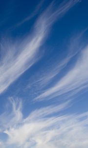 Preview wallpaper clouds, lines, sky, white, blue