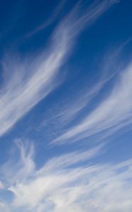 Preview wallpaper clouds, lines, sky, white, blue