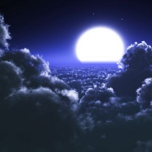 Preview wallpaper clouds, moon, sky, stars, night