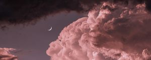 Preview wallpaper clouds, moon, sky