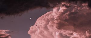 Preview wallpaper clouds, moon, sky