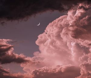 Preview wallpaper clouds, moon, sky
