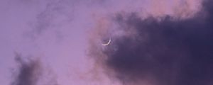 Preview wallpaper clouds, moon, sky, purple