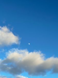 Preview wallpaper clouds, moon, sky, blue