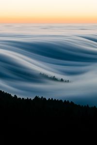 Preview wallpaper clouds, mountain, trees, mount tamalpais, united states