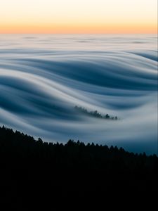 Preview wallpaper clouds, mountain, trees, mount tamalpais, united states