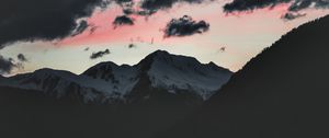 Preview wallpaper clouds, mountains, peak, dark
