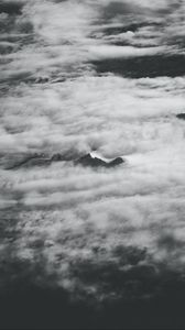 Preview wallpaper clouds, mountains, relief, bw