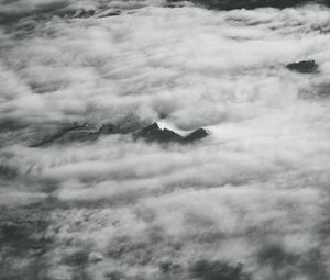 Preview wallpaper clouds, mountains, relief, bw