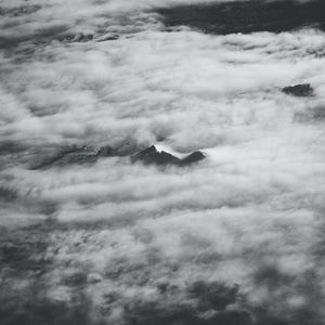 Preview wallpaper clouds, mountains, relief, bw