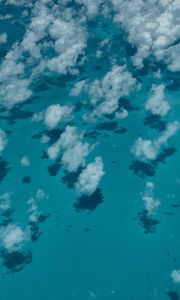 Preview wallpaper clouds, ocean, water, aerial view