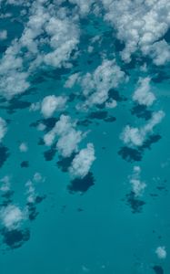 Preview wallpaper clouds, ocean, water, aerial view