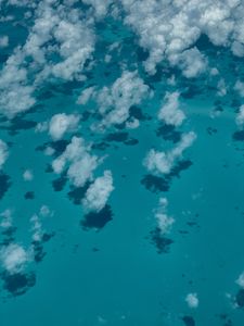 Preview wallpaper clouds, ocean, water, aerial view