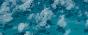 Preview wallpaper clouds, ocean, water, aerial view