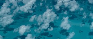 Preview wallpaper clouds, ocean, water, aerial view