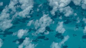 Preview wallpaper clouds, ocean, water, aerial view