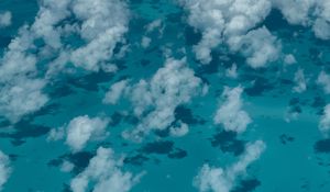 Preview wallpaper clouds, ocean, water, aerial view