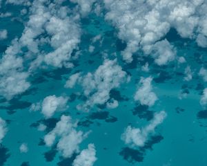 Preview wallpaper clouds, ocean, water, aerial view