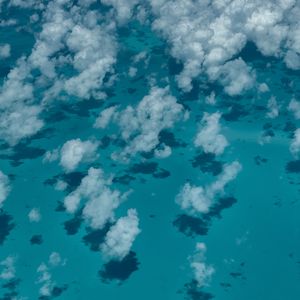 Preview wallpaper clouds, ocean, water, aerial view