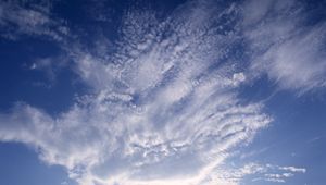 Preview wallpaper clouds, patterns, sky, white, blue, cleanliness