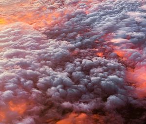 Preview wallpaper clouds, porous, aerial view, overview, height