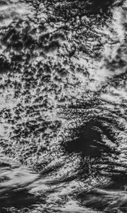 Preview wallpaper clouds, porous, bw, sky