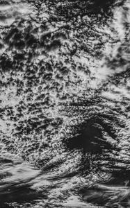 Preview wallpaper clouds, porous, bw, sky