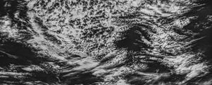Preview wallpaper clouds, porous, bw, sky