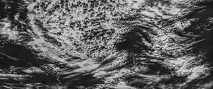 Preview wallpaper clouds, porous, bw, sky