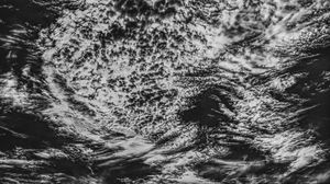 Preview wallpaper clouds, porous, bw, sky