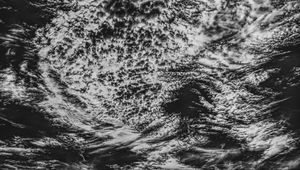 Preview wallpaper clouds, porous, bw, sky