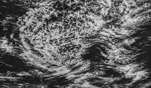 Preview wallpaper clouds, porous, bw, sky