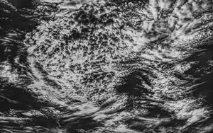 Preview wallpaper clouds, porous, bw, sky